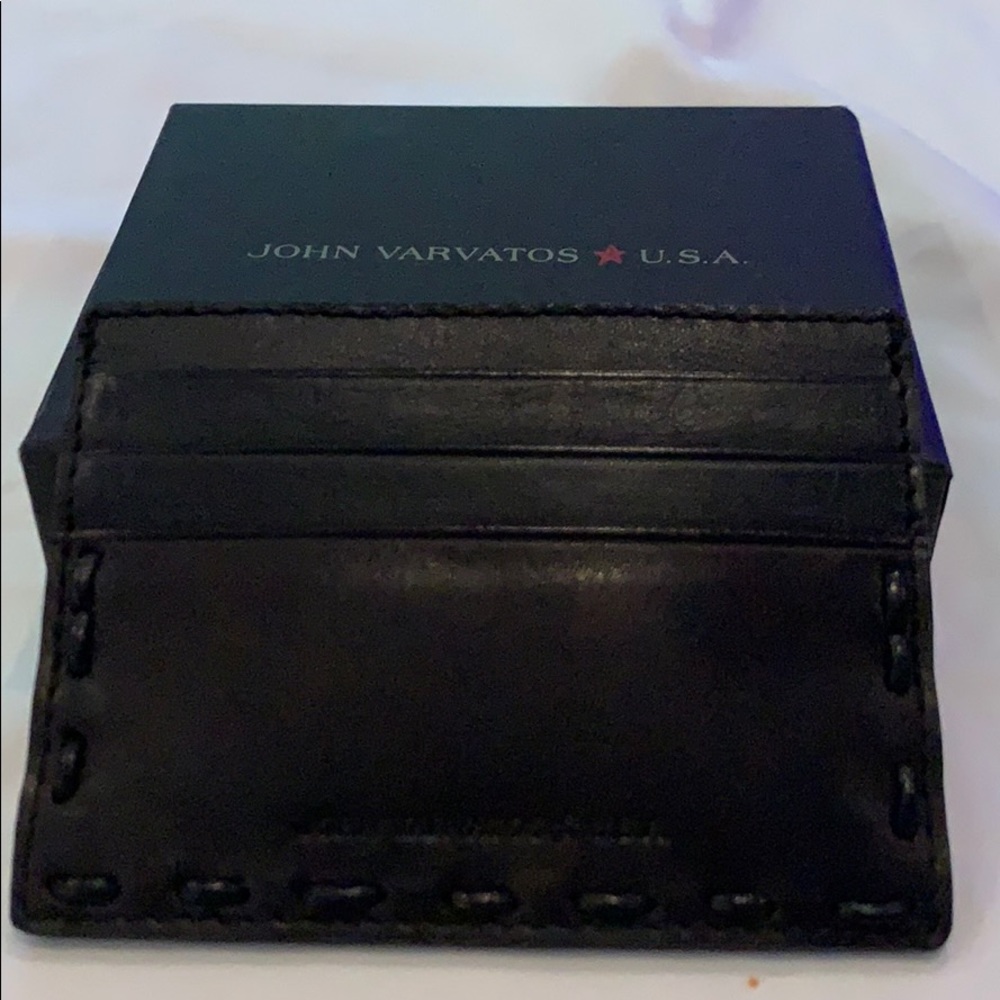 John varvatos leather card holder!